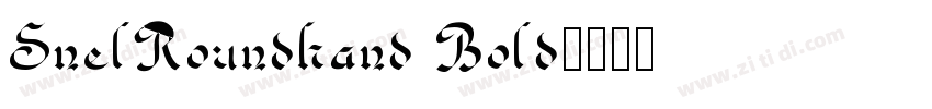 SnelRoundhand Bold字体转换